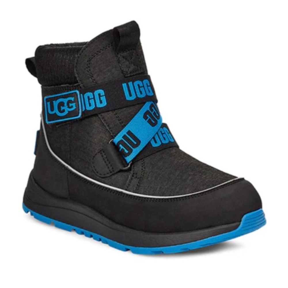 UGG Kids Boots with Velcro Straps
Black and Blue Size 4 (Boys)